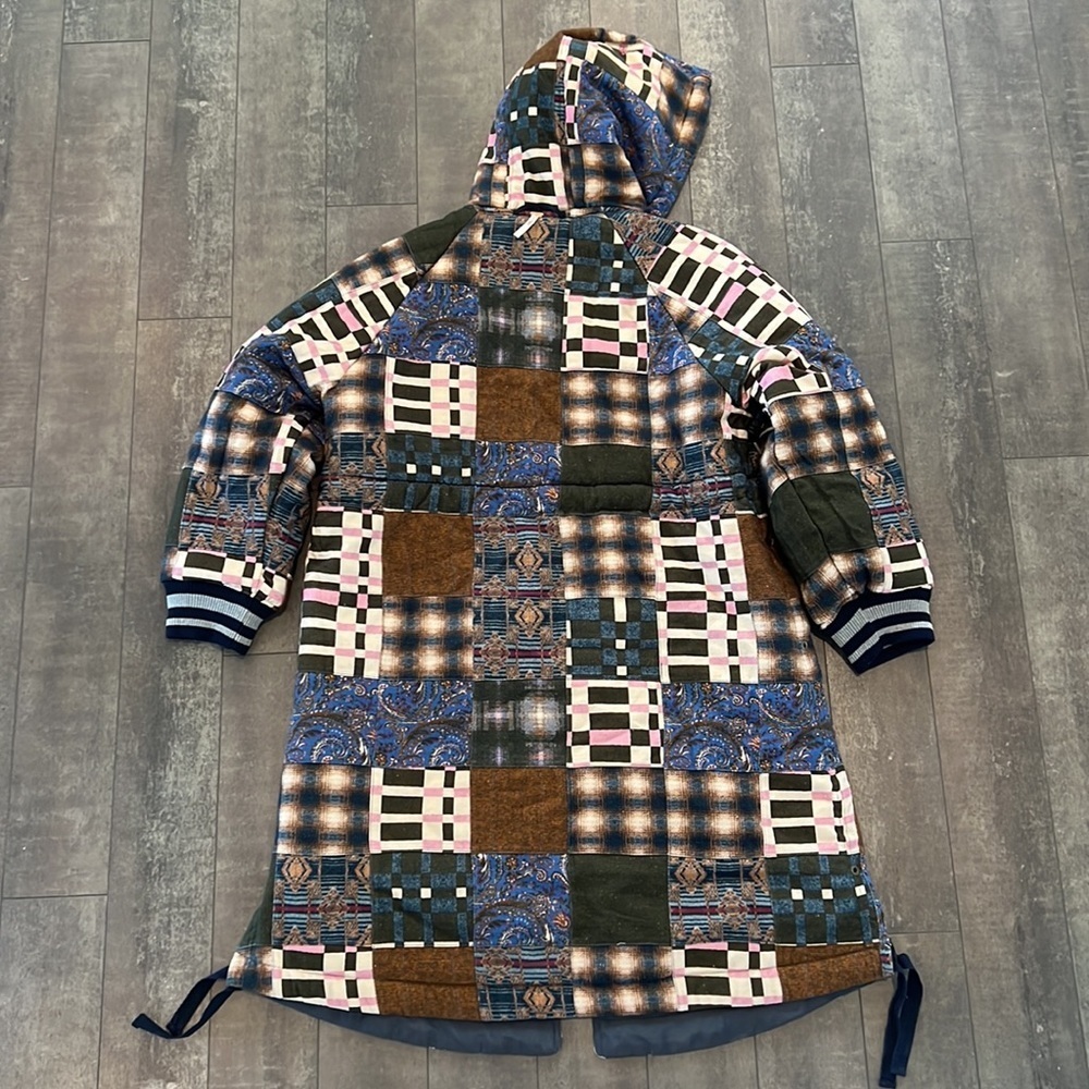 Free People Multicolor Patchwork Coat NWT - Picture 4 of 16